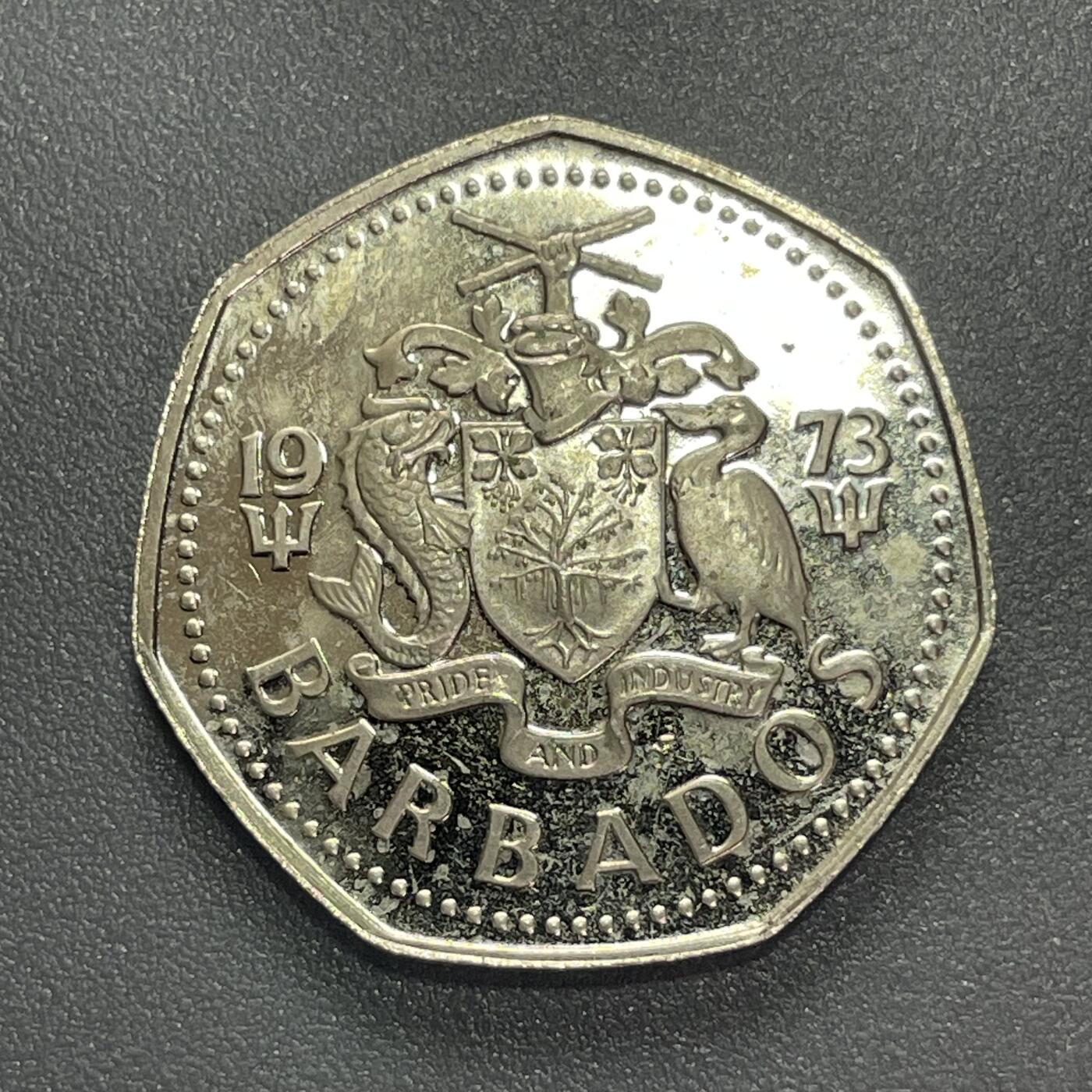 回流1215 巴巴多斯1973年1元 飞鱼