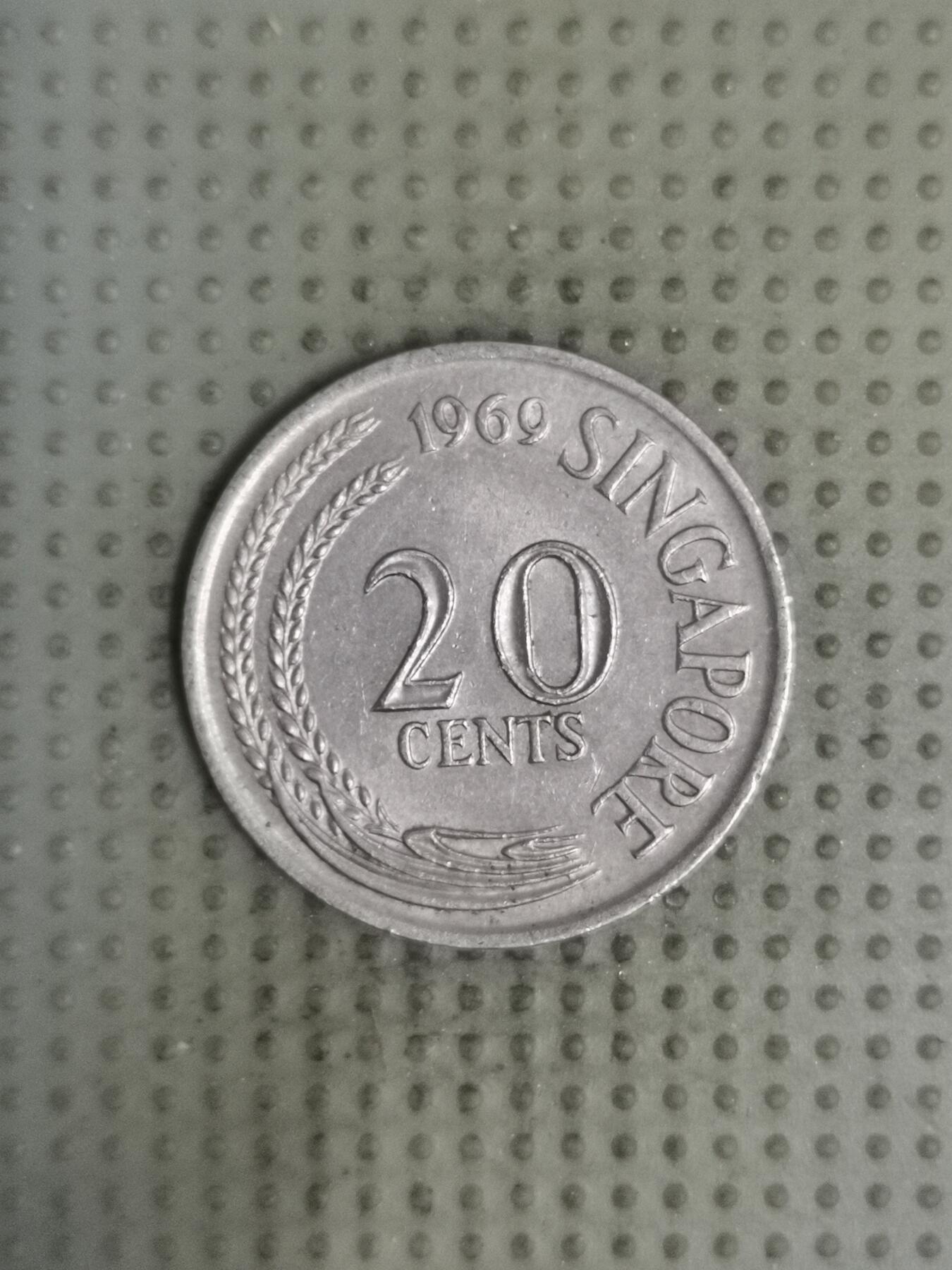 2025年第135场各国散币拍卖（总第135场） 新加坡1969年20分