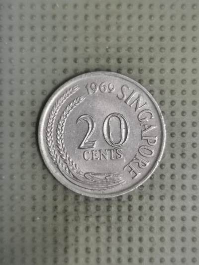 2025年第135场各国散币拍卖（总第135场） - 新加坡1969年20分