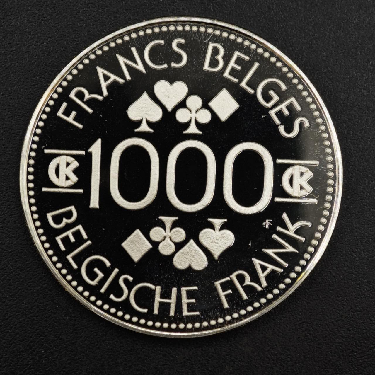 【淘币小摊】实时拍第八百二十二拍   银币套币场   满百包邮可预留二周 每周一统一发货   比利时1000法郎银代币925银重14.2克银价174