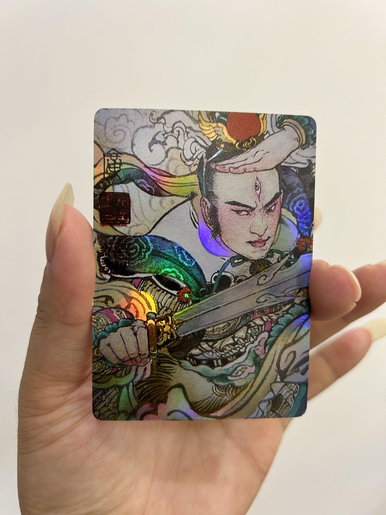 喜灰玩卡首拍第一期免佣金 启读文化李广神话彩闪一套5张