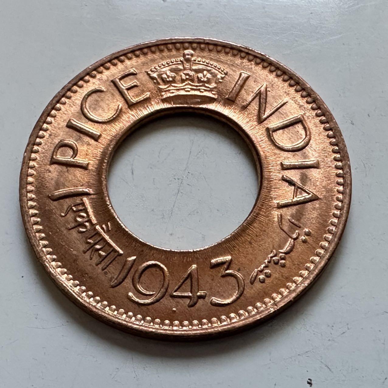 🌹外币初藏🌹🐯2025年第138场  每周二四六晚8️⃣点 接代拍 英属印度1943年一派沙—3