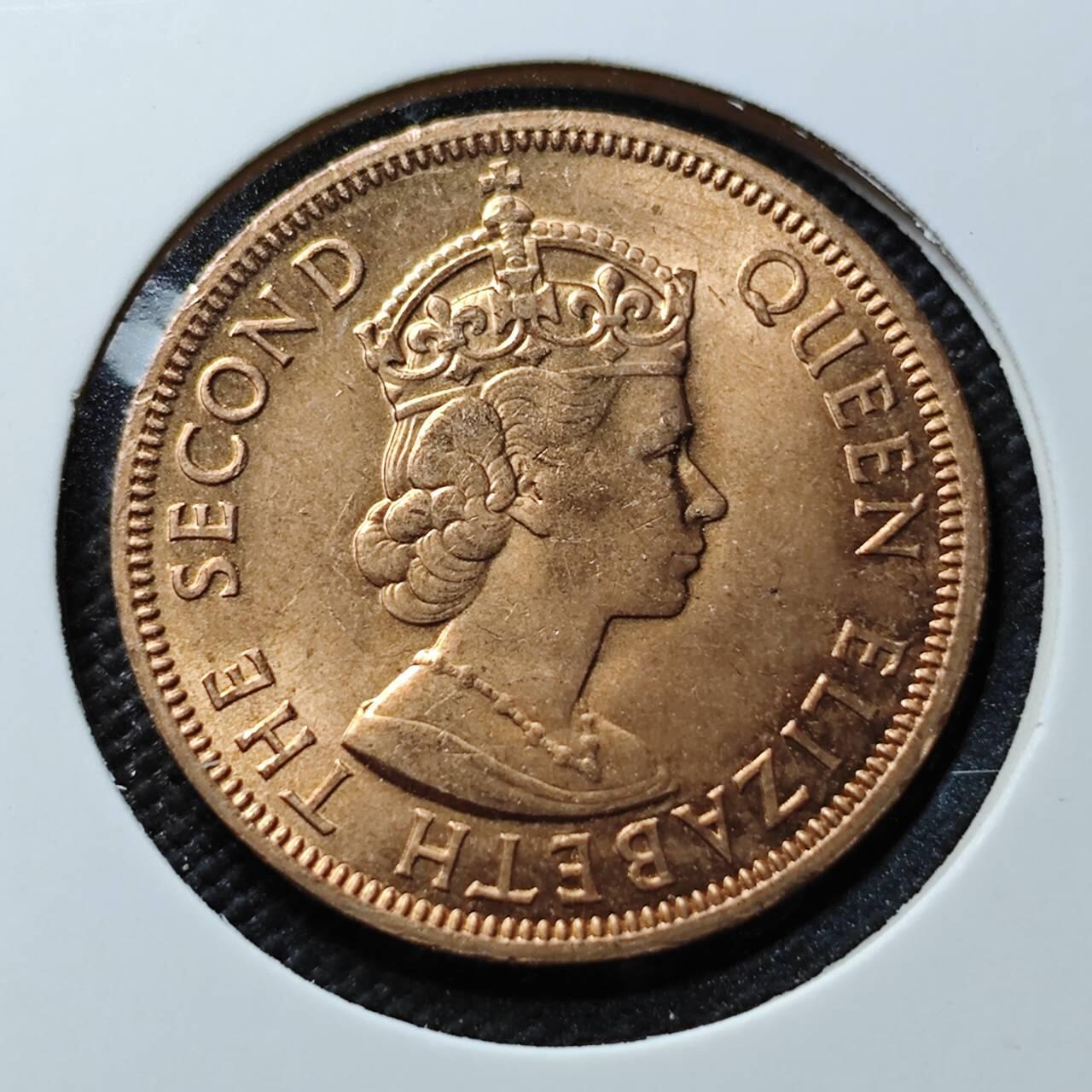 KK钱币收藏小铺 第376期  2月预留时间 周末发货  1965英属加勒比1分铜币 好品