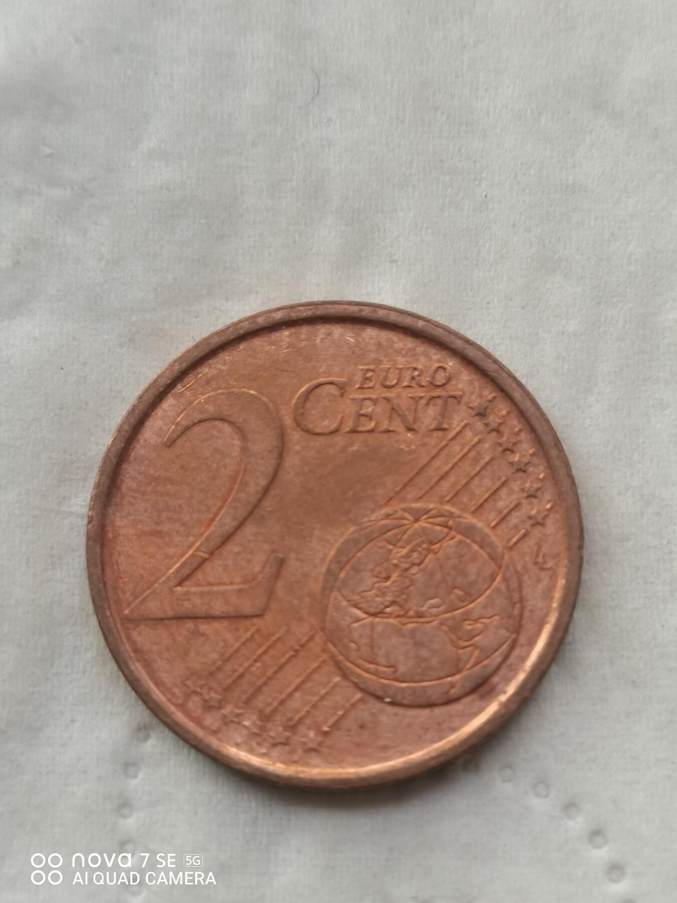 外国硬币 2000年2欧分