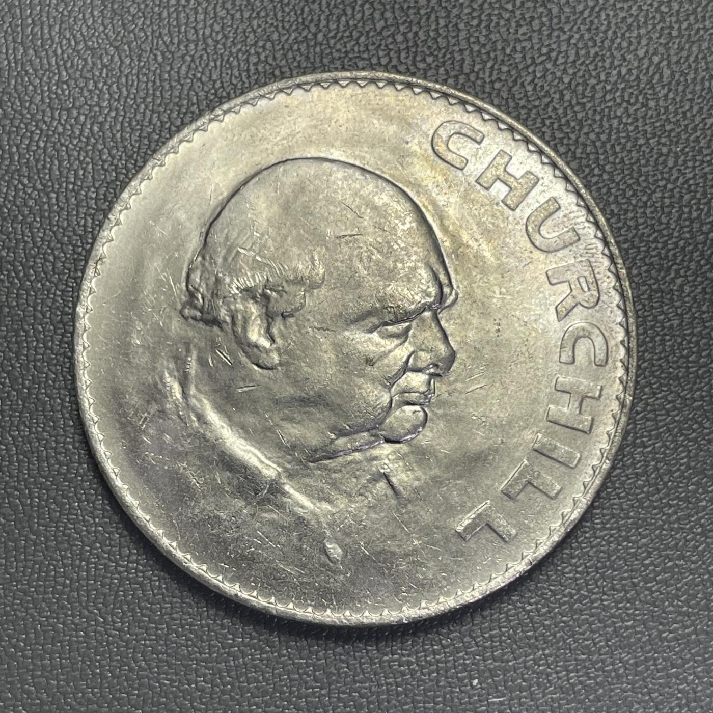 回流1208 英国1965年温斯顿·丘吉尔逝世1克朗纪念币