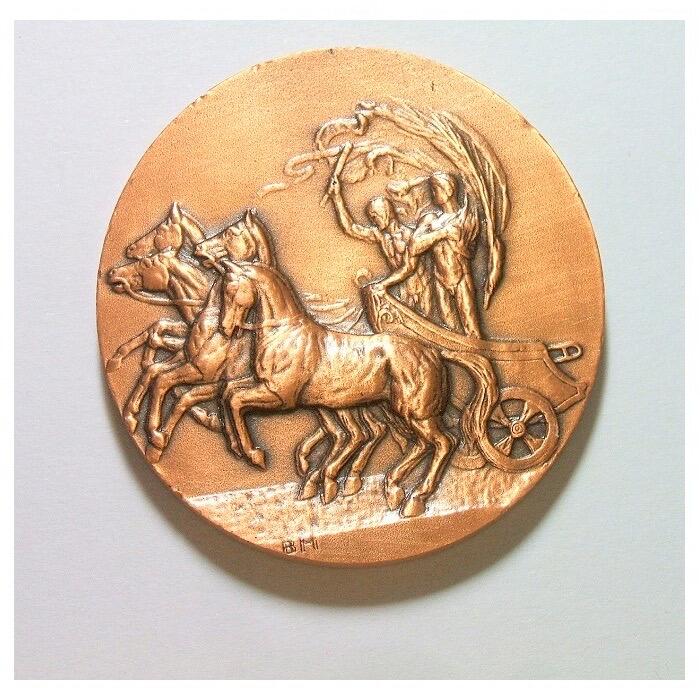 纪念1912年斯德哥尔摩奥运会 高浮雕精制大铜章 40MM