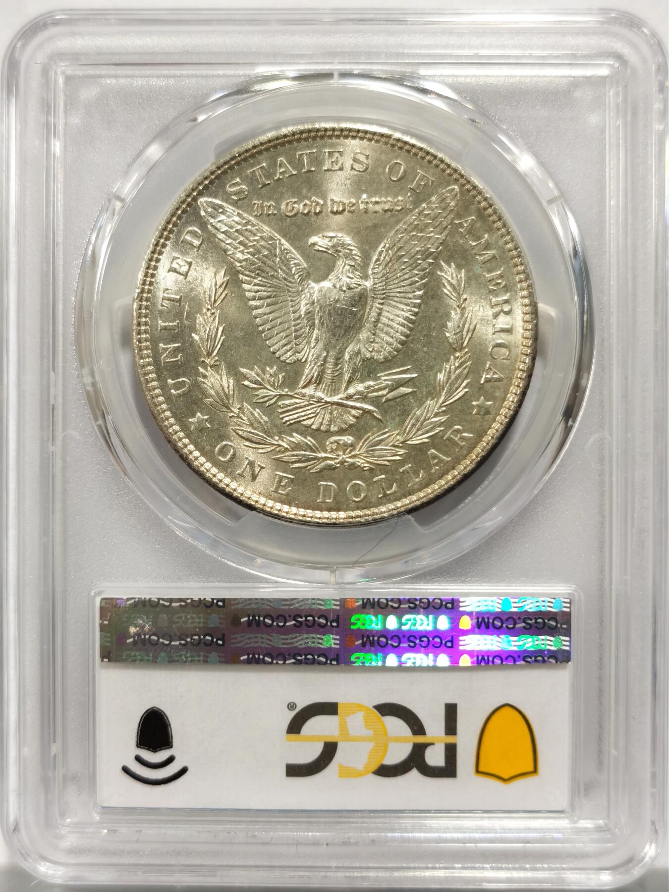 博洋堂藏家专场系列之美国钱币白金之夜专场②暨第152期（全场包邮）  PCGS MS64 美国1903 摩根 此年超过95%的产量在原封币袋中就被销毁 因此这个本应常见的年份 其未流通品相意外地变得极其稀有和珍贵 此枚铸打精美 十字转光 收藏好品-2