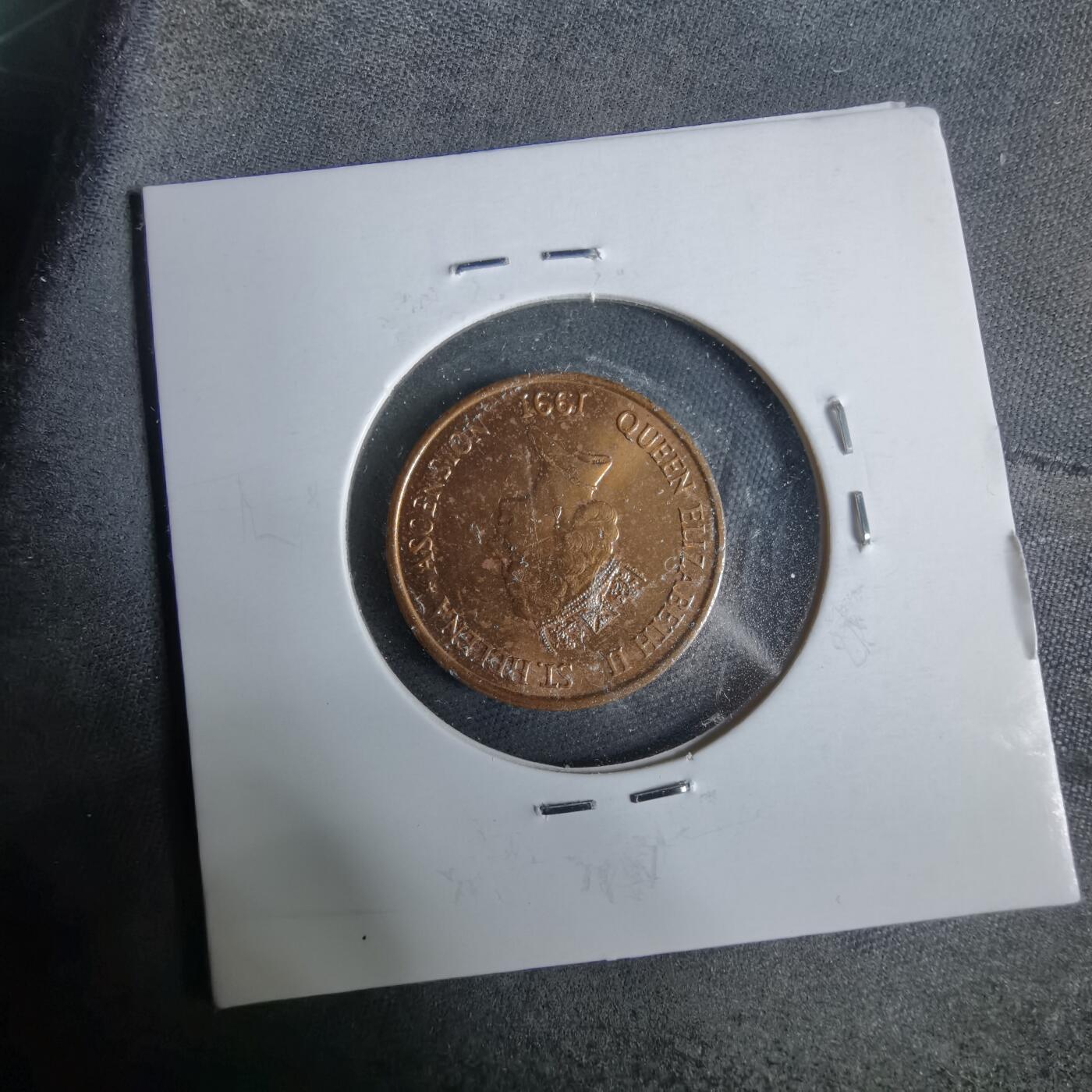 沼泽如烟--第925场 圣赫勒拿1991年1便士