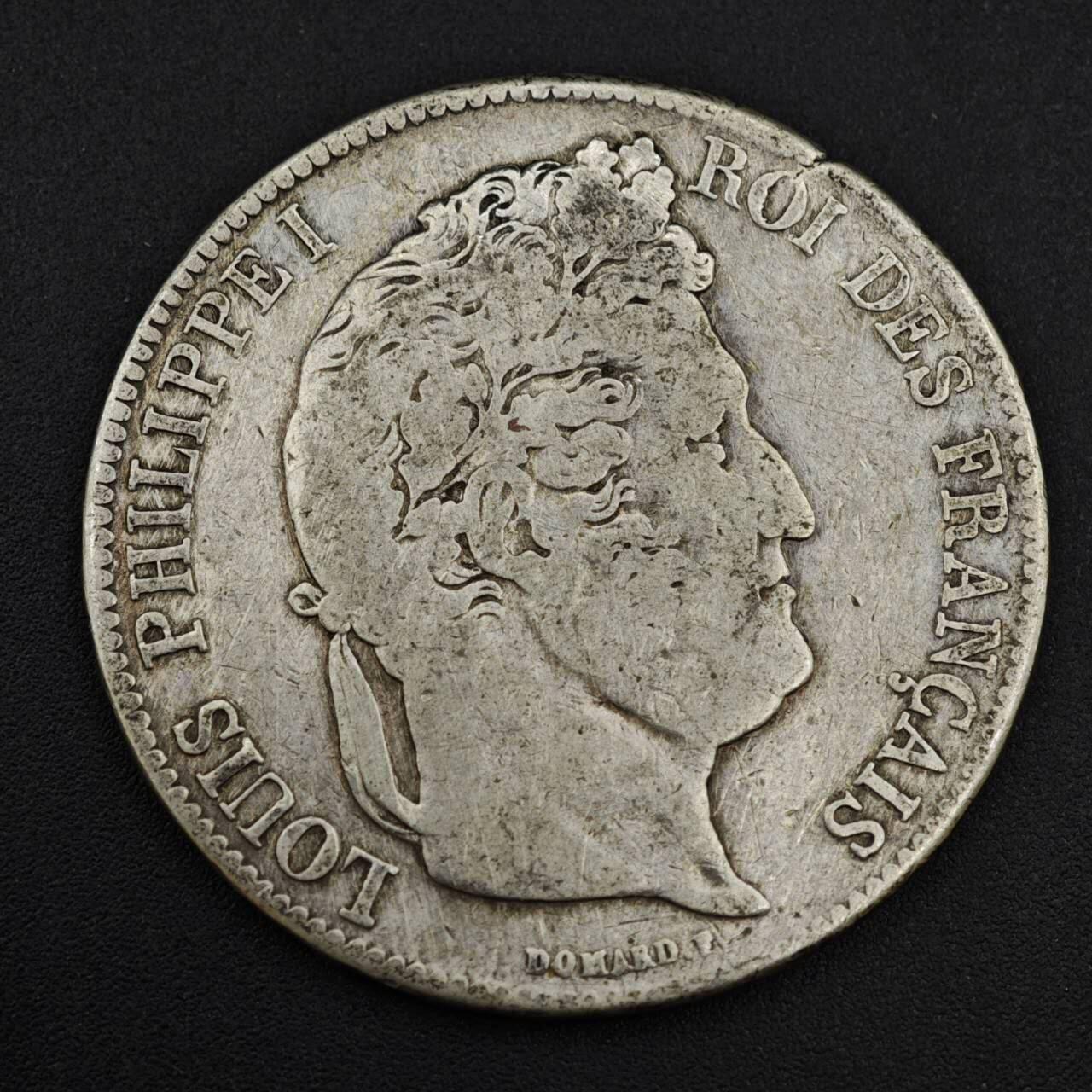 【淘币小摊】实时拍第八百二十二拍   银币套币场   满百包邮可预留二周 每周一统一发货   法国1837年5法郎银币900银24.2克银价288