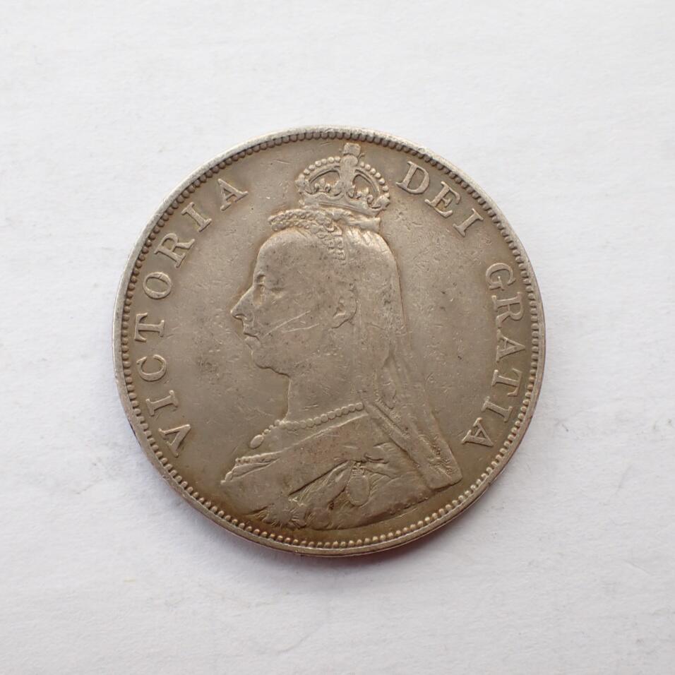 古楚泉社世界钱币专场NO.2 英国1889年双弗林银币