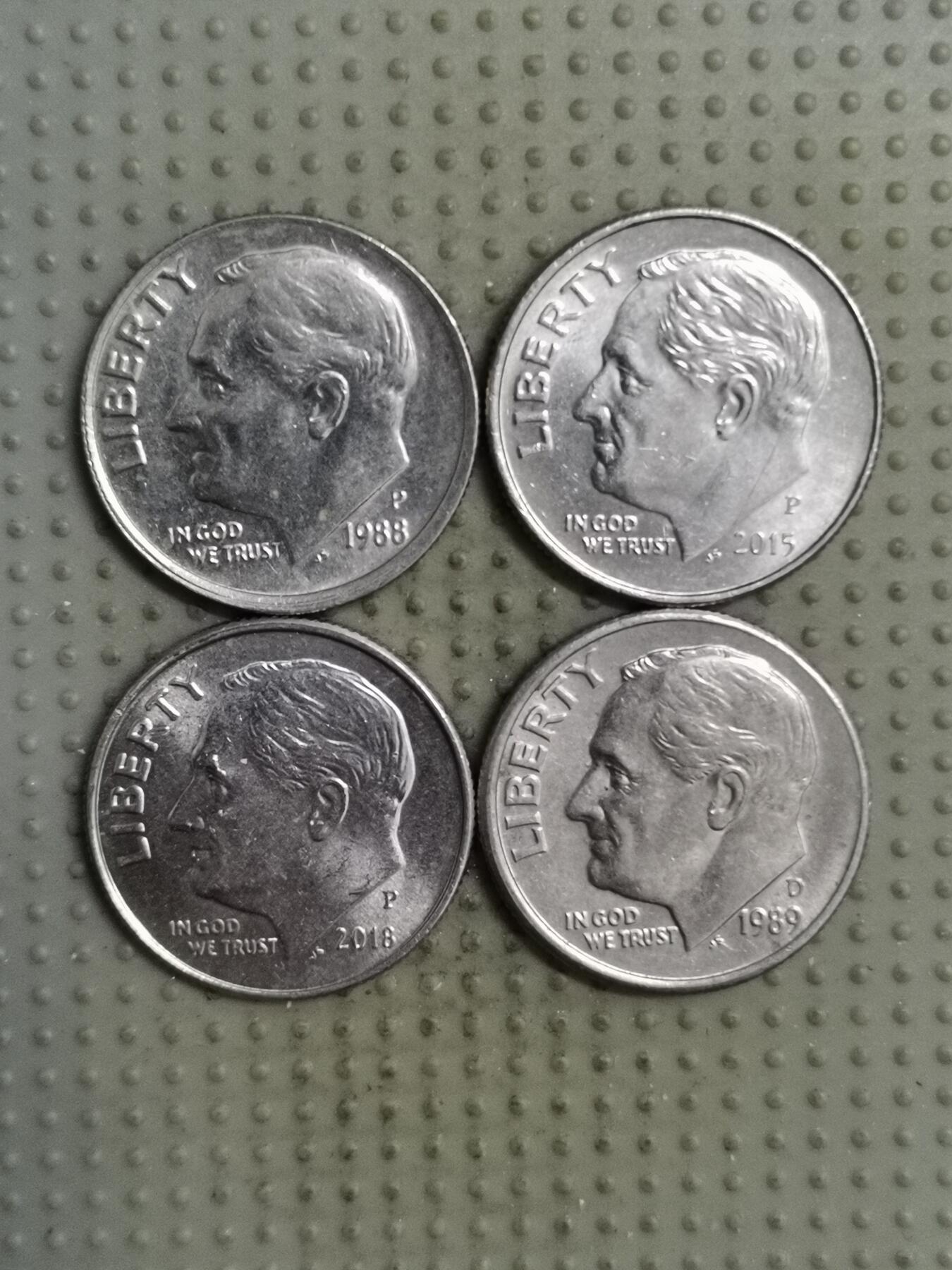 2025年第135场各国散币拍卖（总第135场） 美国10美分4枚