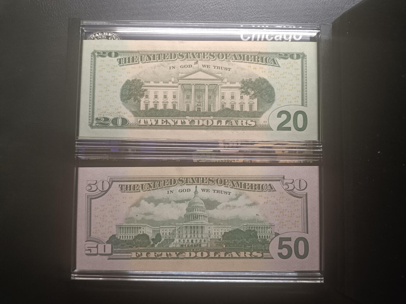 2025十二月第二期，总207期 美国芝加哥造币厂2004年20+50元首发全同号2370纪念册，稀有