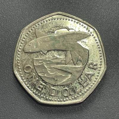 回流1215 - 巴巴多斯1973年1元 飞鱼