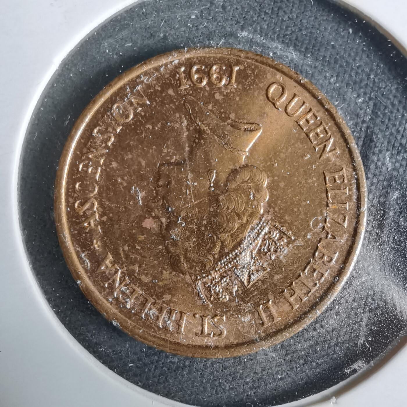 沼泽如烟--第925场 圣赫勒拿1991年1便士