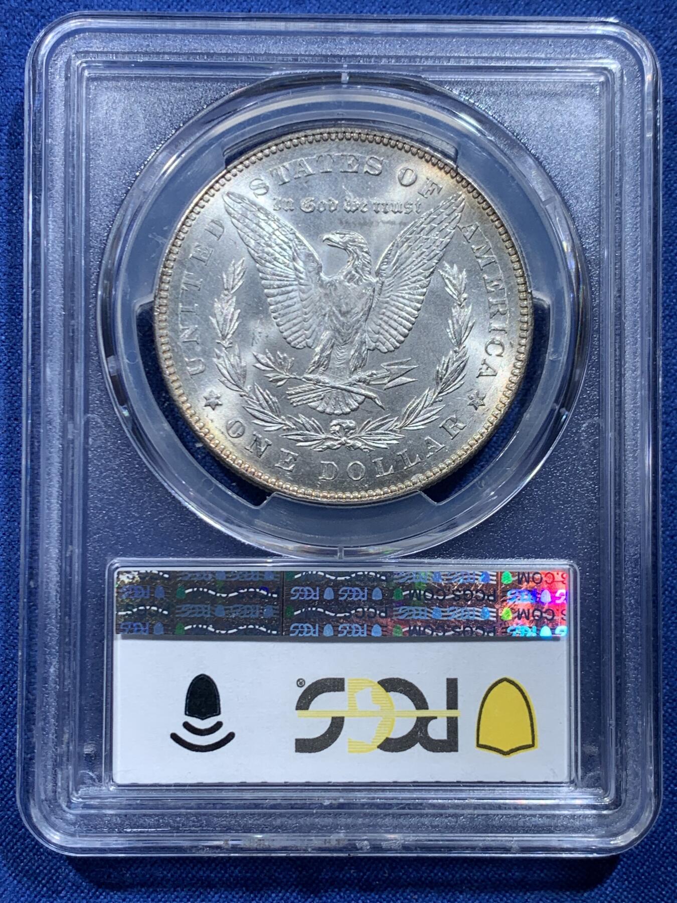 《竞宝斋》第446场 周日，周一，2场连拍 （全场包邮） PCGS MS61 Reverse of 1878 美国1878 7TF 摩根1美元银币 版本少见 状态也好 低评了