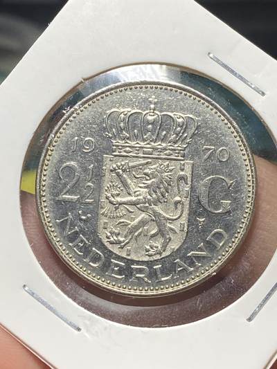 2025年第一百三十四场(总第一百六十场）外国好品纸夹散币场(免佣金) - 荷兰🇳🇱1970年2.5盾(朱丽安娜女王时期，cock–鸡标)