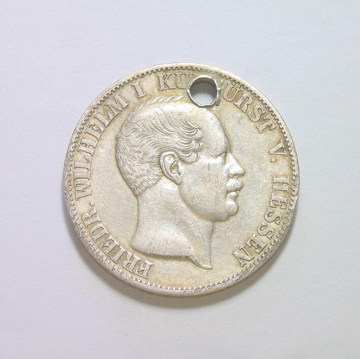 【银】德国黑森1855年 腓特烈威廉1泰勒银币 爽品