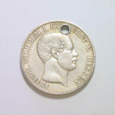 【银】德国黑森1855年 腓特烈威廉1泰勒银币 爽品 - 【银】德国黑森1855年 腓特烈威廉1泰勒银币 爽品