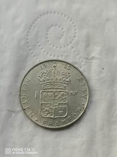 外国银币 - 65年瑞典1克郎