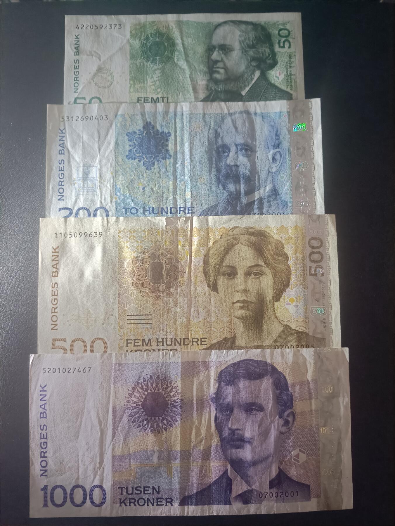 2025十二月第二期，总207期 挪威套钞批量四张流通品相