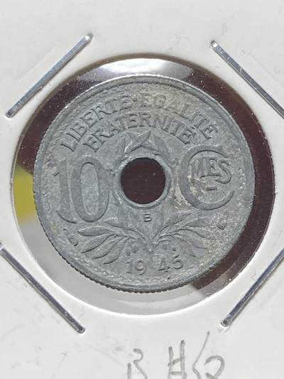 2025年第一百三十四场(总第一百六十场）外国好品纸夹散币场(免佣金) - 少见–法兰西第四共和国1945年10分锌币(B标，博蒙莱罗热造)