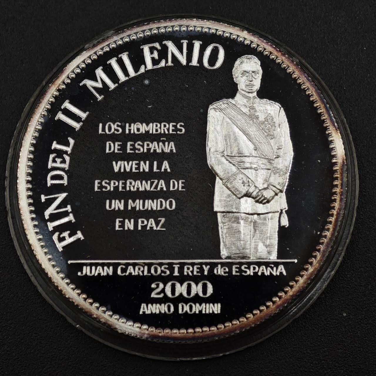 【淘币小摊】实时拍第八百二十二拍   银币套币场   满百包邮可预留二周 每周一统一发货   西班牙2000年“千年交替”一盎司精制银章999银银价412