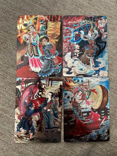 喜灰玩卡首拍第一期免佣金 - 山河潮玩心染老师四大巾帼光刻卡