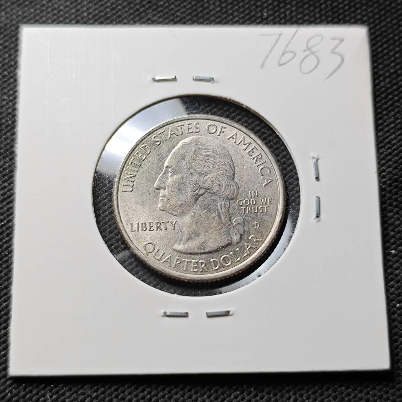 KK钱币收藏小铺 第376期  2月预留时间 周末发货  美国25分纪念币 好品