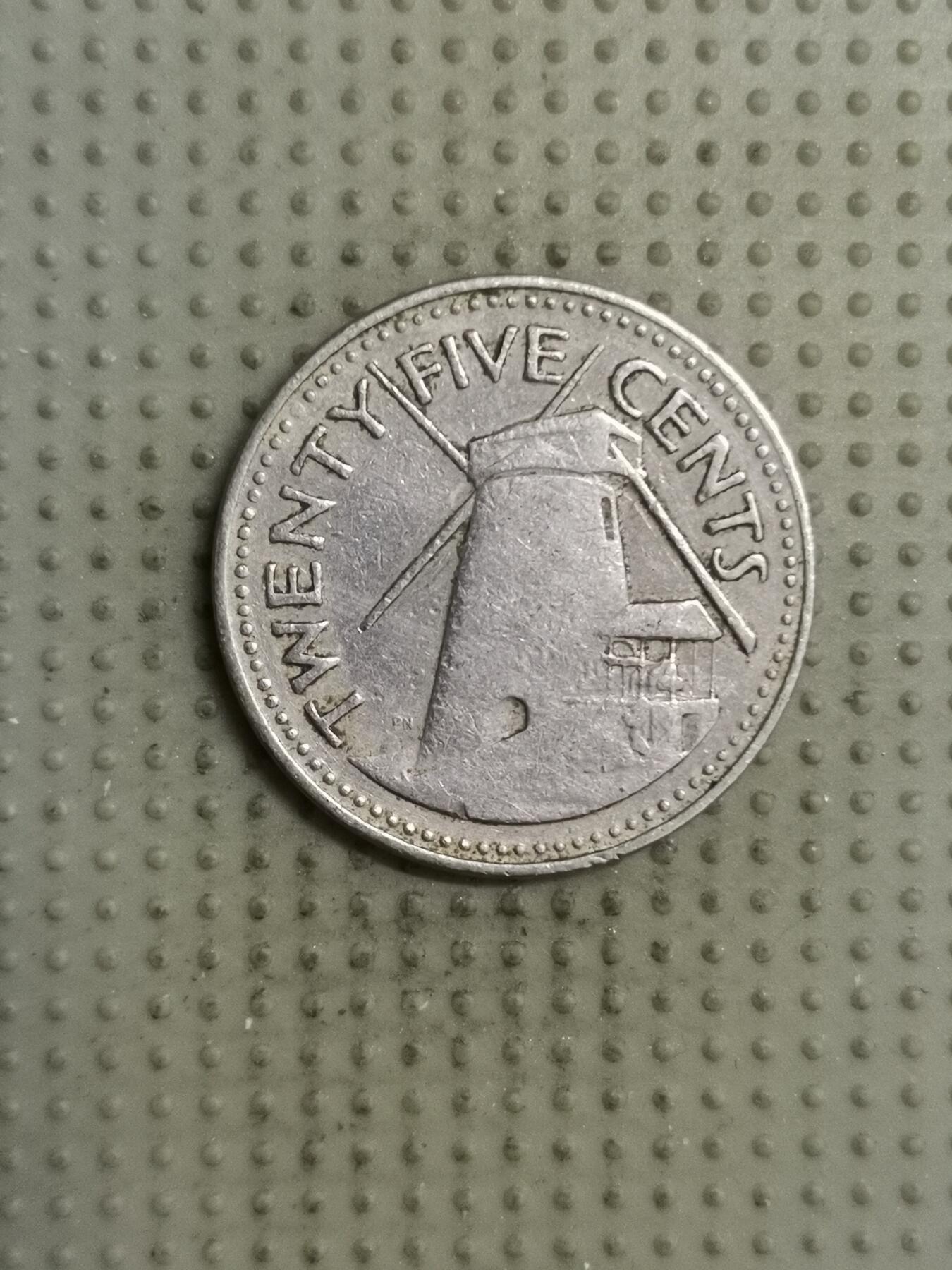 2025年第135场各国散币拍卖（总第135场） 巴巴多斯1973年25分