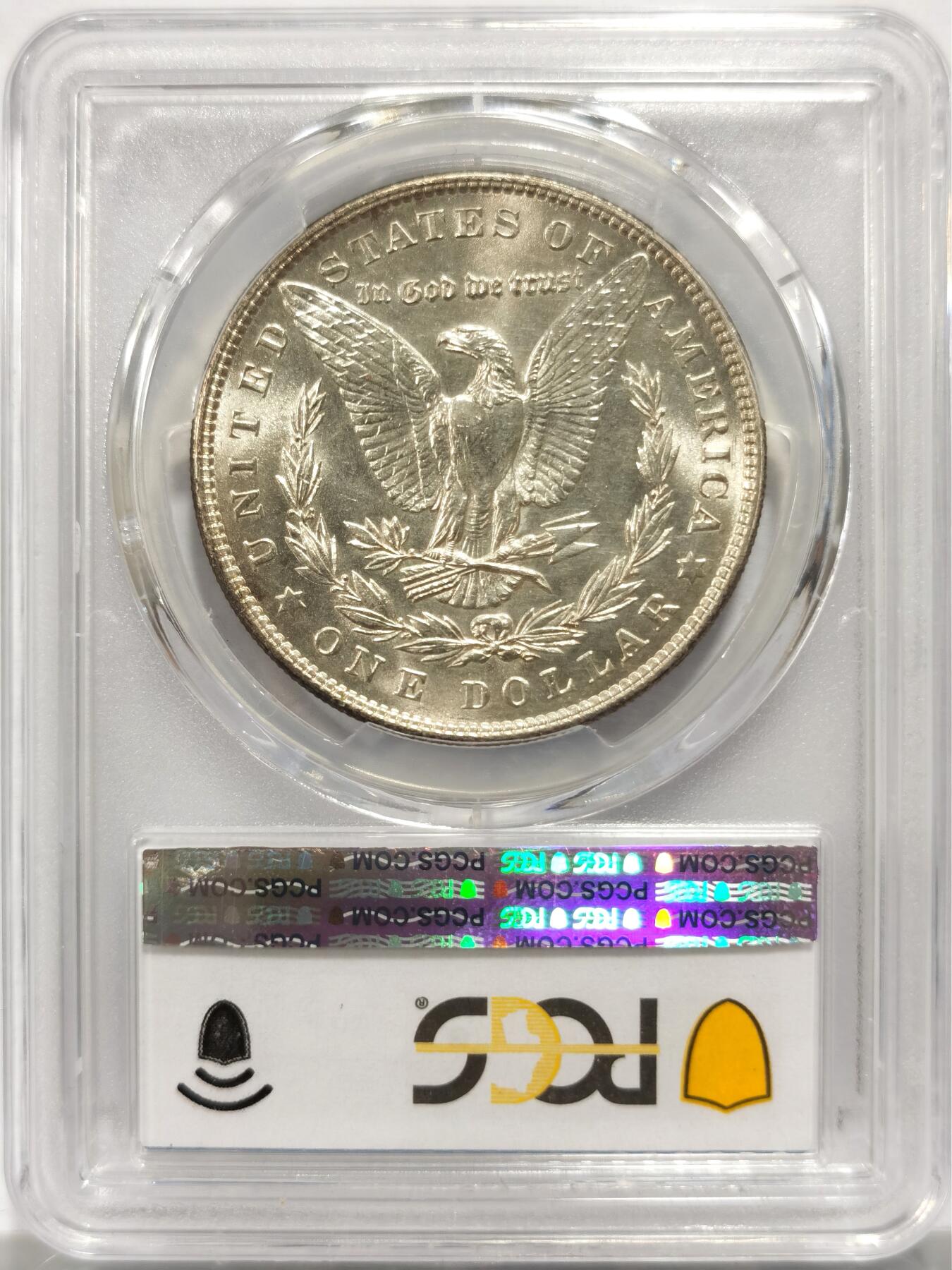 博洋堂藏家专场系列之美国钱币白金之夜专场②暨第152期（全场包邮）  PCGS MS64 美国1903 摩根 此年超过95%的产量在原封币袋中就被销毁 因此这个本应常见的年份 其未流通品相意外地变得极其稀有和珍贵 此枚铸打精美 十字转光 收藏好品-1