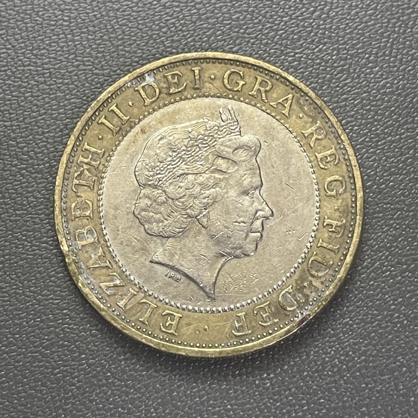 回流1208 英国1998年2英镑 齿轮科技 双金属硬币