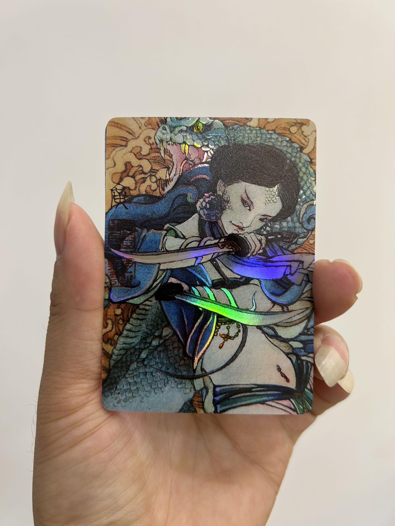 喜灰玩卡首拍第一期免佣金 启读文化李广神话彩闪一套5张