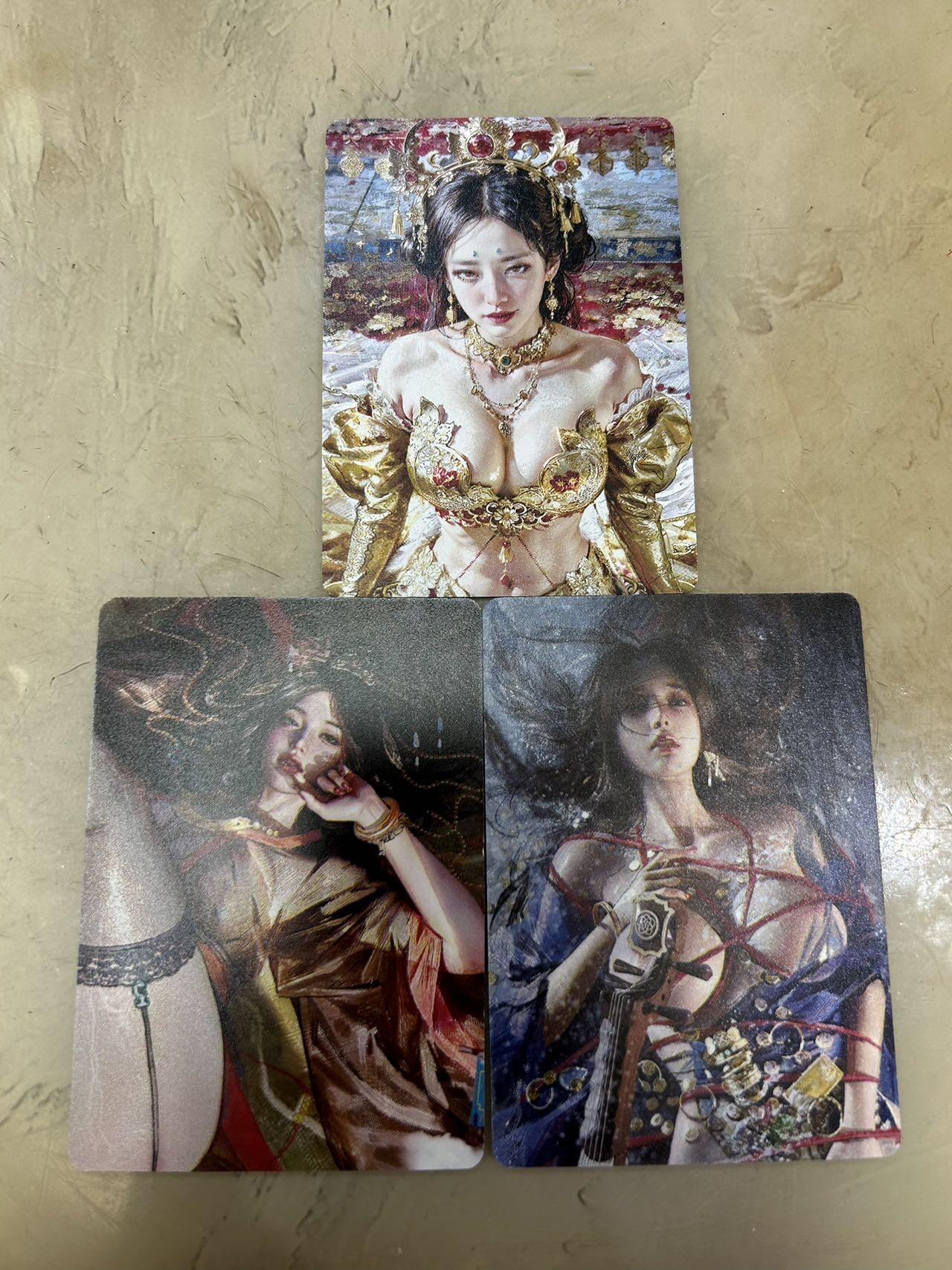 喜灰玩卡首拍第一期免佣金 燎原炎卡ST-Brush刷子老师大头卡一套三张精雕普卡