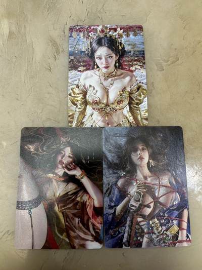 喜灰玩卡首拍第一期免佣金 - 燎原炎卡ST-Brush刷子老师大头卡一套三张精雕普卡