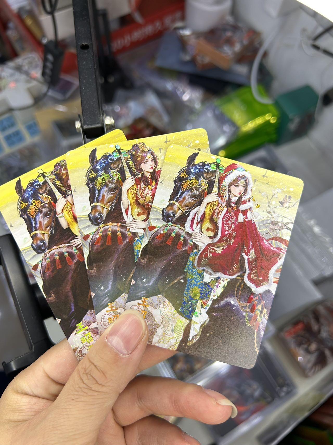 喜灰玩卡首拍第一期免佣金 燎原炎卡罐儿四大美女之王昭君彩闪三渐变（最后一图无法上传见谅）