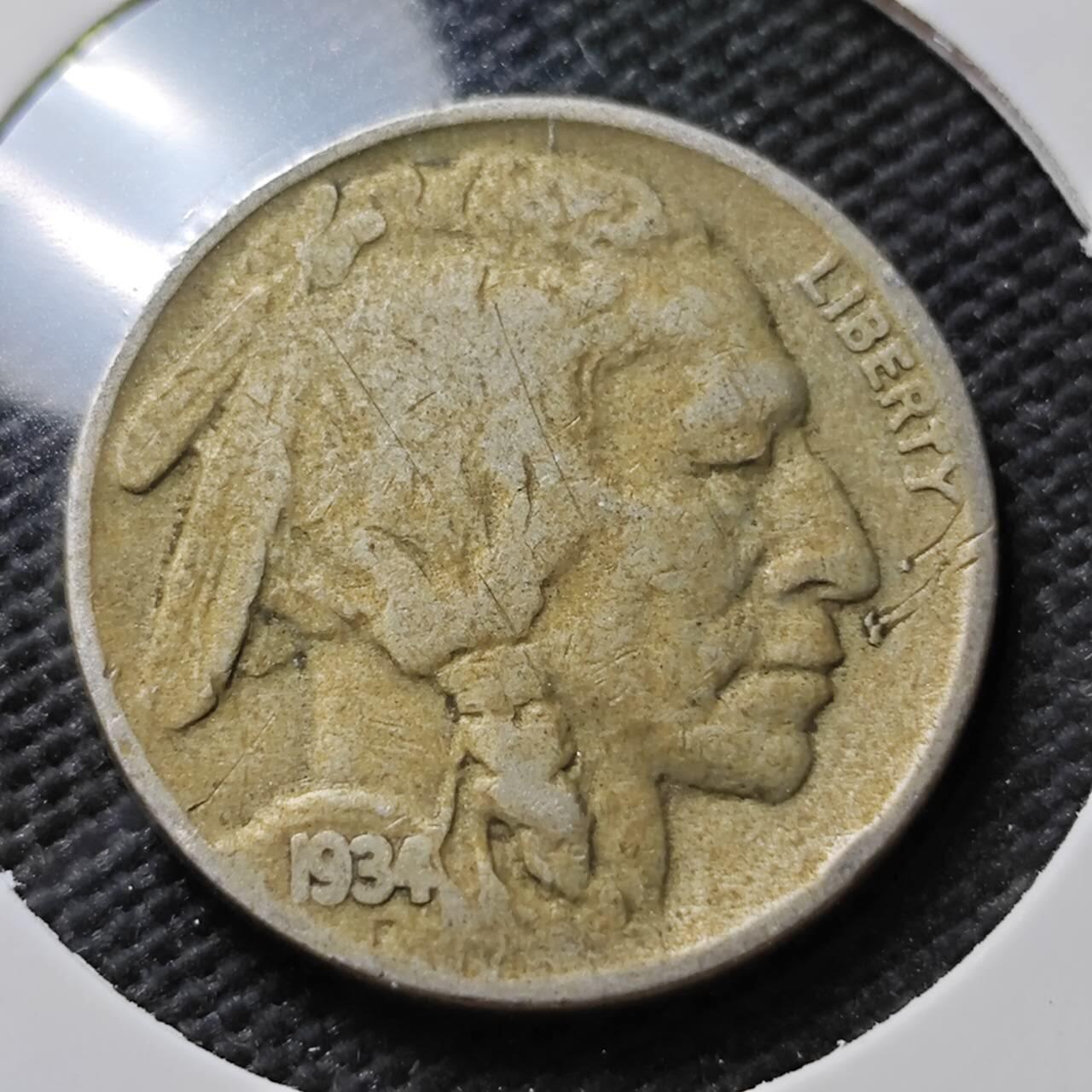 KK钱币收藏小铺 第376期  2月预留时间 周末发货  1934美国5分镍币