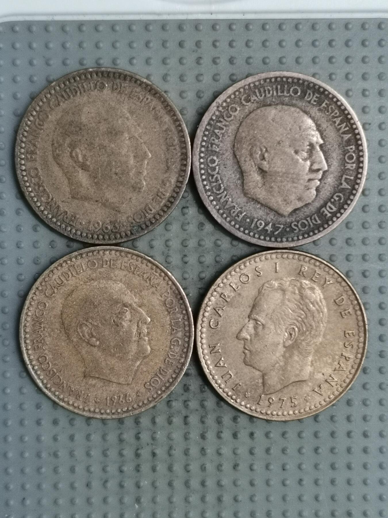 2025年第134场各国散币拍卖（总第134场） 西班牙1比塞塔4枚不同年份