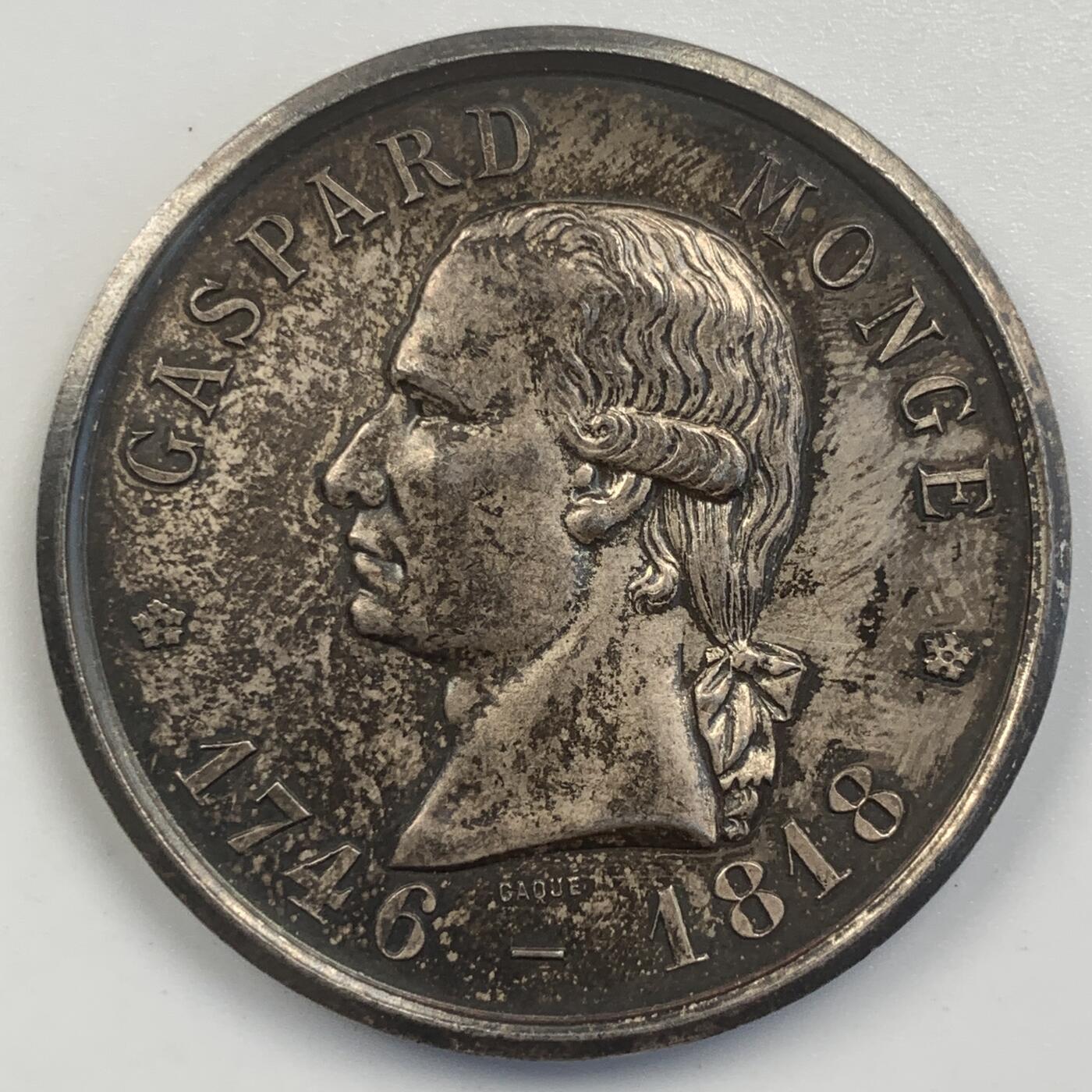 掌中浮雕-藏着的欧洲第045场 1869年法国蒙日学校董事会银章，35.2mm，19.8g