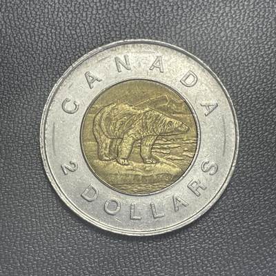 回流1208 - 加拿大1996年2加元双金属硬币 北极熊