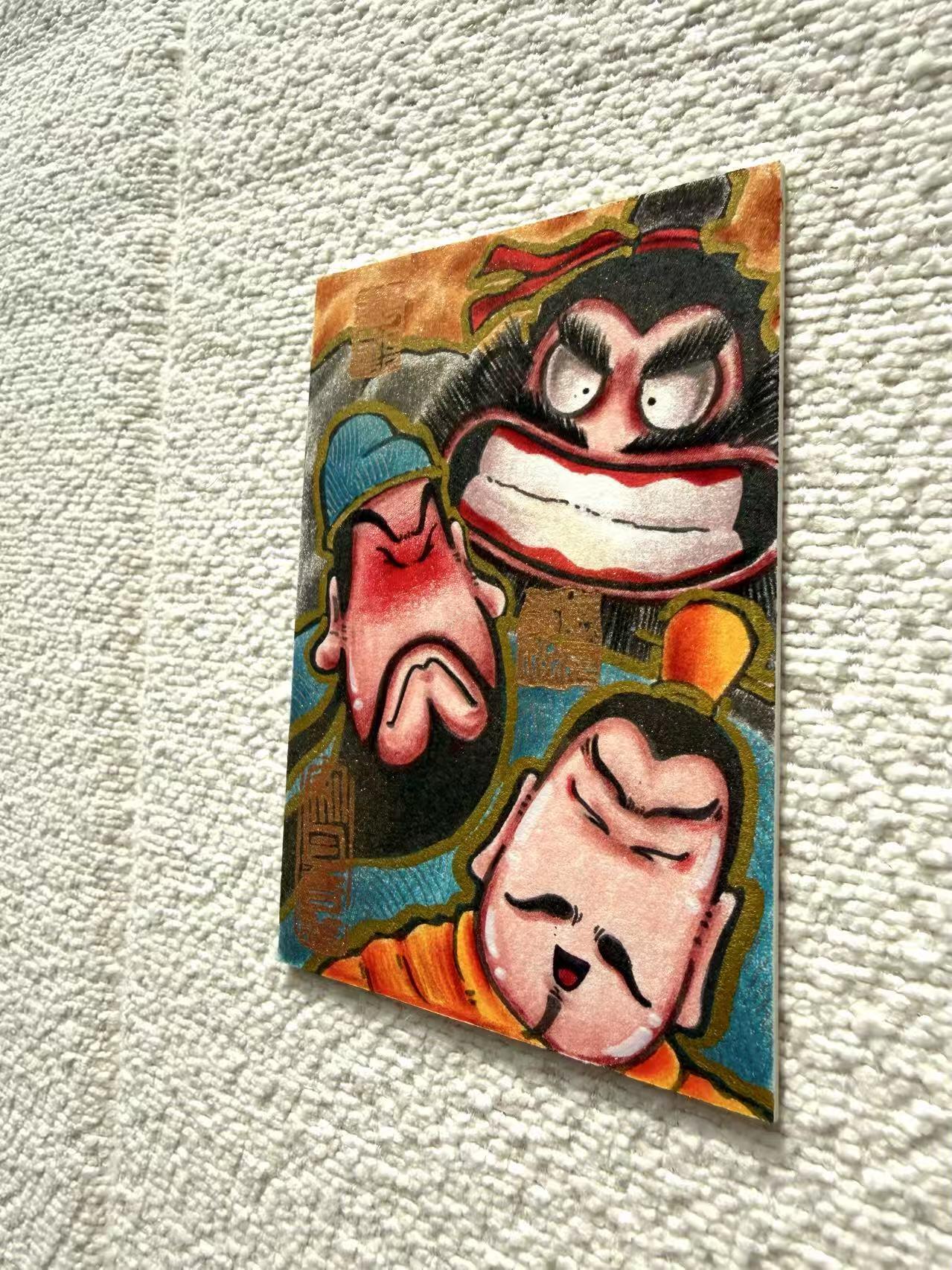 天玑星卡拍第148期《12.11周四截拍》持续收拍收评中 满赠卡需备注 【手绘卡】居子 刘备 关羽 张飞 三兄弟 手绘卡