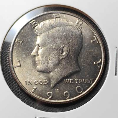 KK钱币收藏小铺 第376期  2月预留时间 周末发货 -  1990美分50分 好品