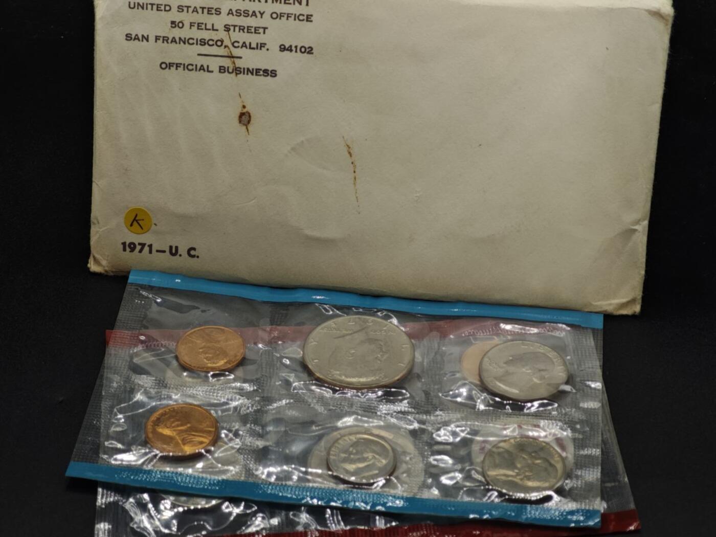 【淘币小摊】实时拍第八百二十二拍   银币套币场   满百包邮可预留二周 每周一统一发货   美国1971年PD厂套币