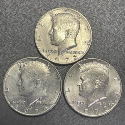 回流1208 - 美国1972-74年半美元三枚 肯尼迪