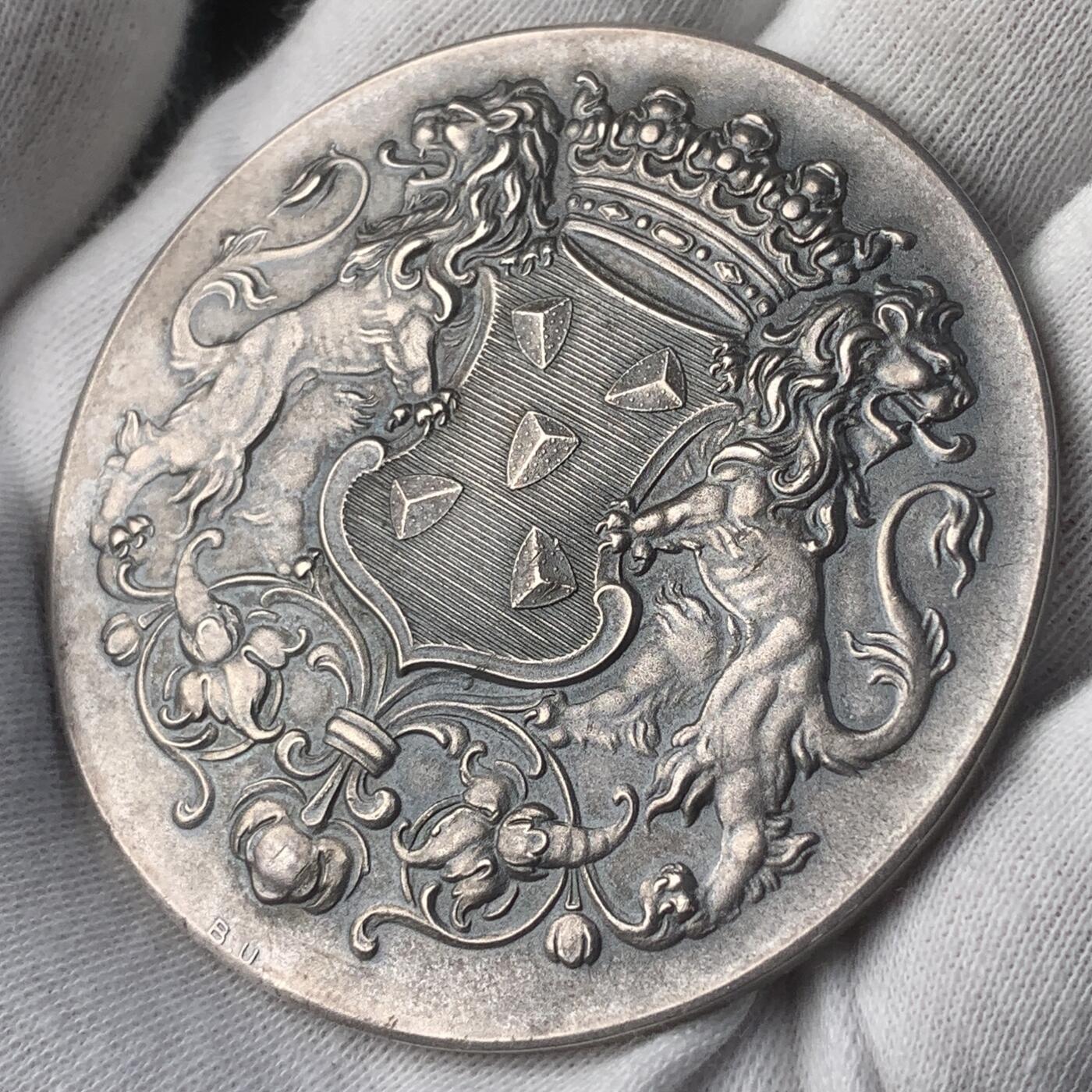 掌中浮雕-藏着的欧洲第045场 1965年荷兰Bussum市政府奖章，59mm ，75g