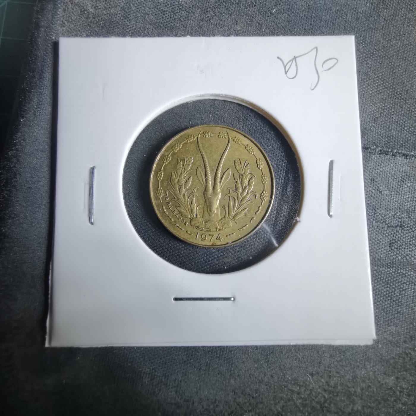 沼泽如烟--第925场 西非1974年5法郎