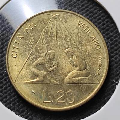 KK钱币收藏小铺 第376期  2月预留时间 周末发货 -  梵蒂冈20里拉好品