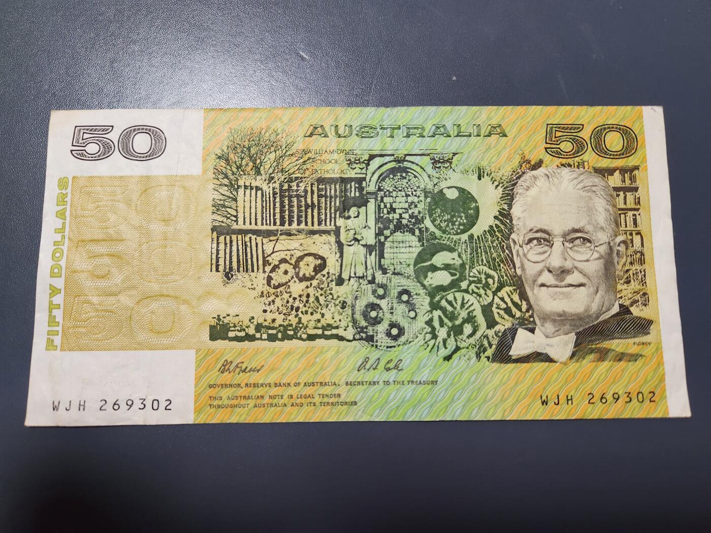 12月10号晚上8点 外国纸币自动截拍第71场 澳大利亚50稀少签名原票美品