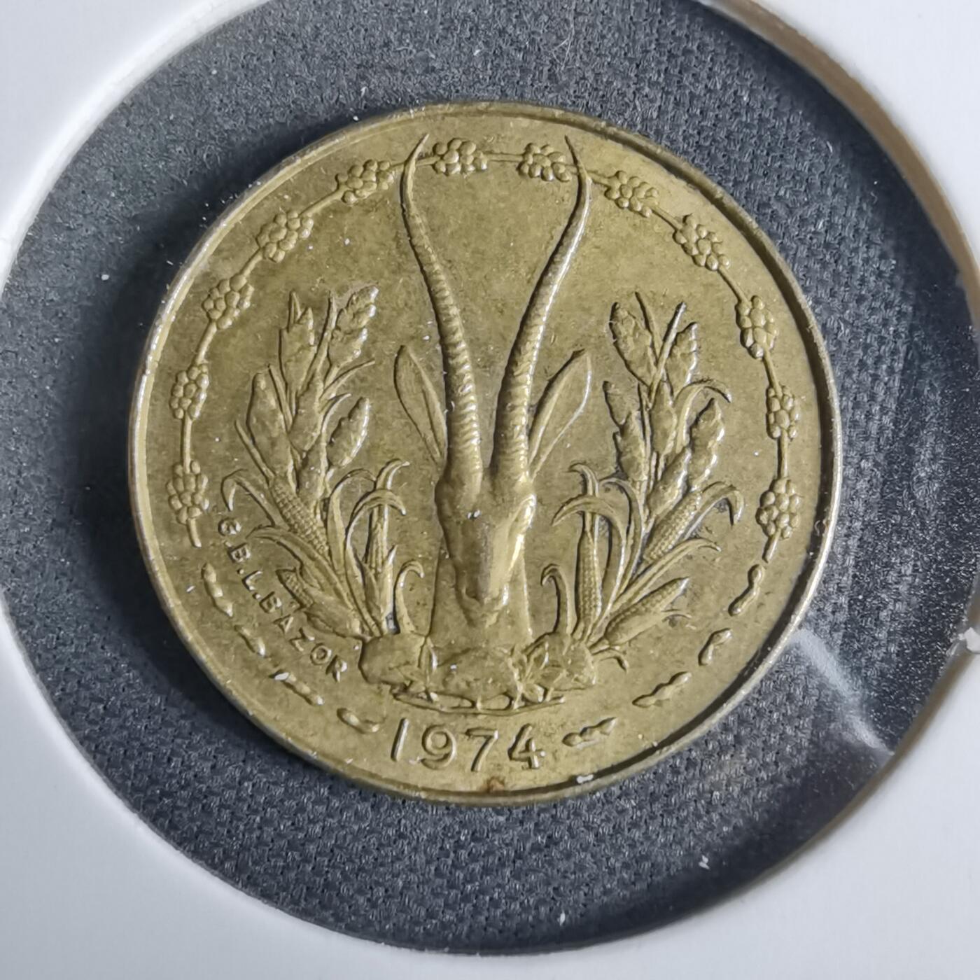 沼泽如烟--第925场 西非1974年5法郎