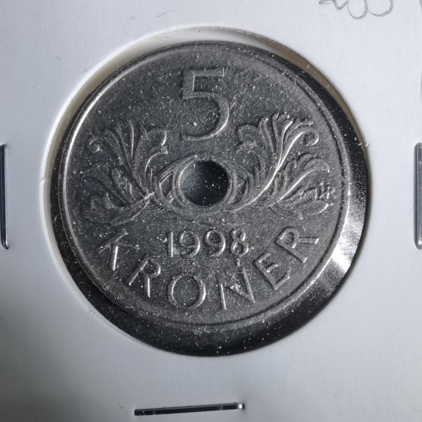 沼泽如烟--第925场 挪威1998年5克朗