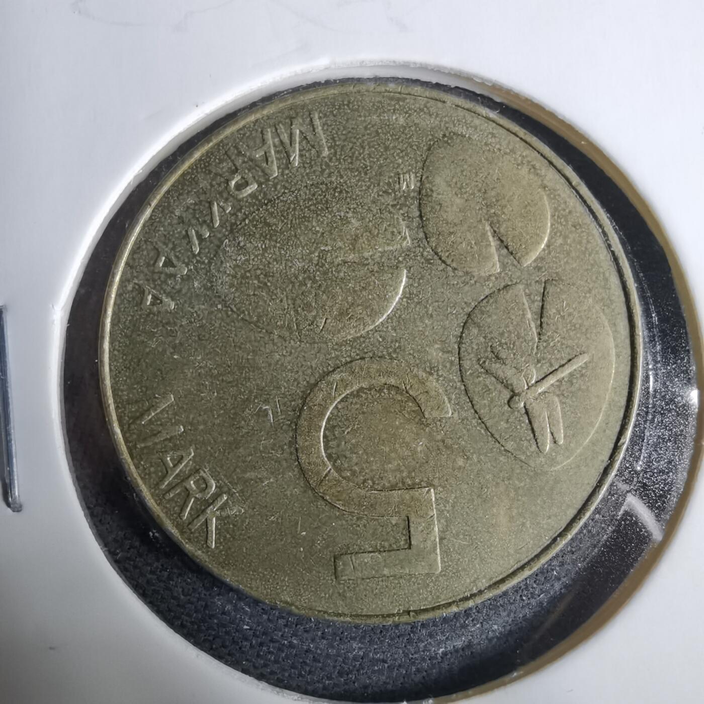 沼泽如烟--第925场 芬兰1994年5马克